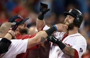 The Red Sox beards set the team apart from any other in the league. The personalities of the players in the clubhouse make them fun to watch. (Photo from Jim Davis of Boston Globe).